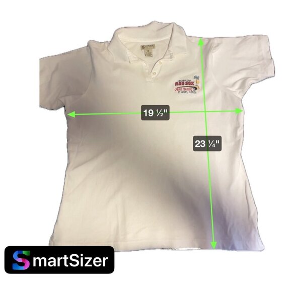 Boston Red Sox White Collared Spring Training Short Sleeve Polo Shirt SZ Medium - Picture 7 of 7